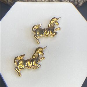 VTG Goldtone Unicorn Scatter Pins Brooch Set